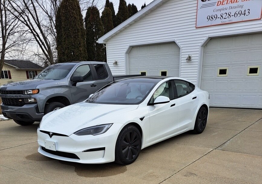 Tesla detailed at Clifton's Detail Shop